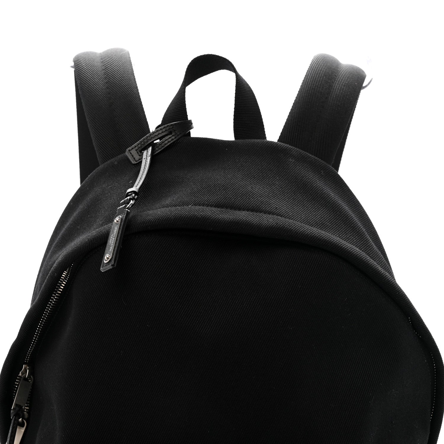 Saint Laurent Canvas Signature Embroidered City Backpack Black 9 of 12