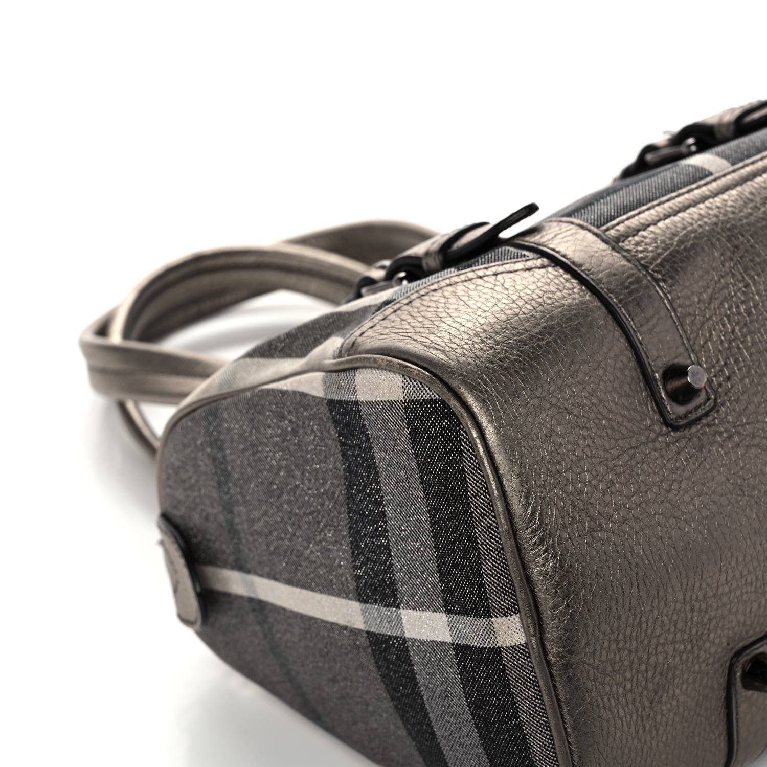 Burberry Metallic Shimmer Check Medium Alchester Bowling Bag 8 of 12
