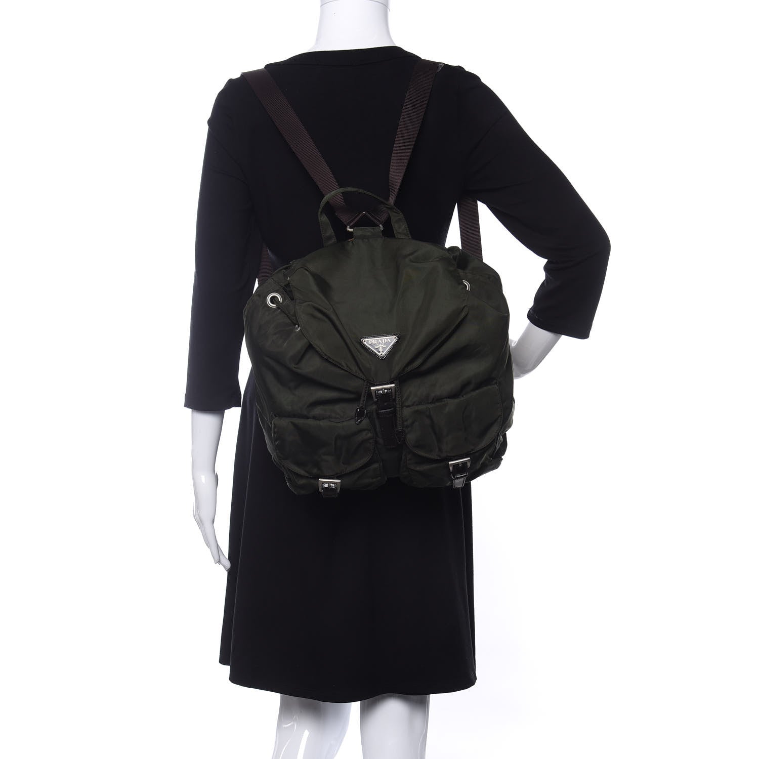 Prada Nylon Vela Large Backpack Ebano 2 of 10
