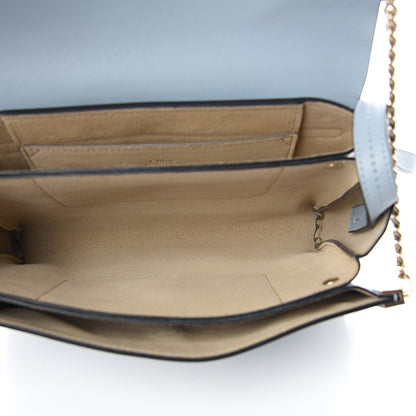Chloe Suede Calfskin Small Faye Shoulder Bag Fresh Blue 4 of 11