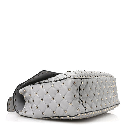 Valentino Garavani Nappa Large Rockstud Spike Shoulder Bag Pastel Grey 4 of 10