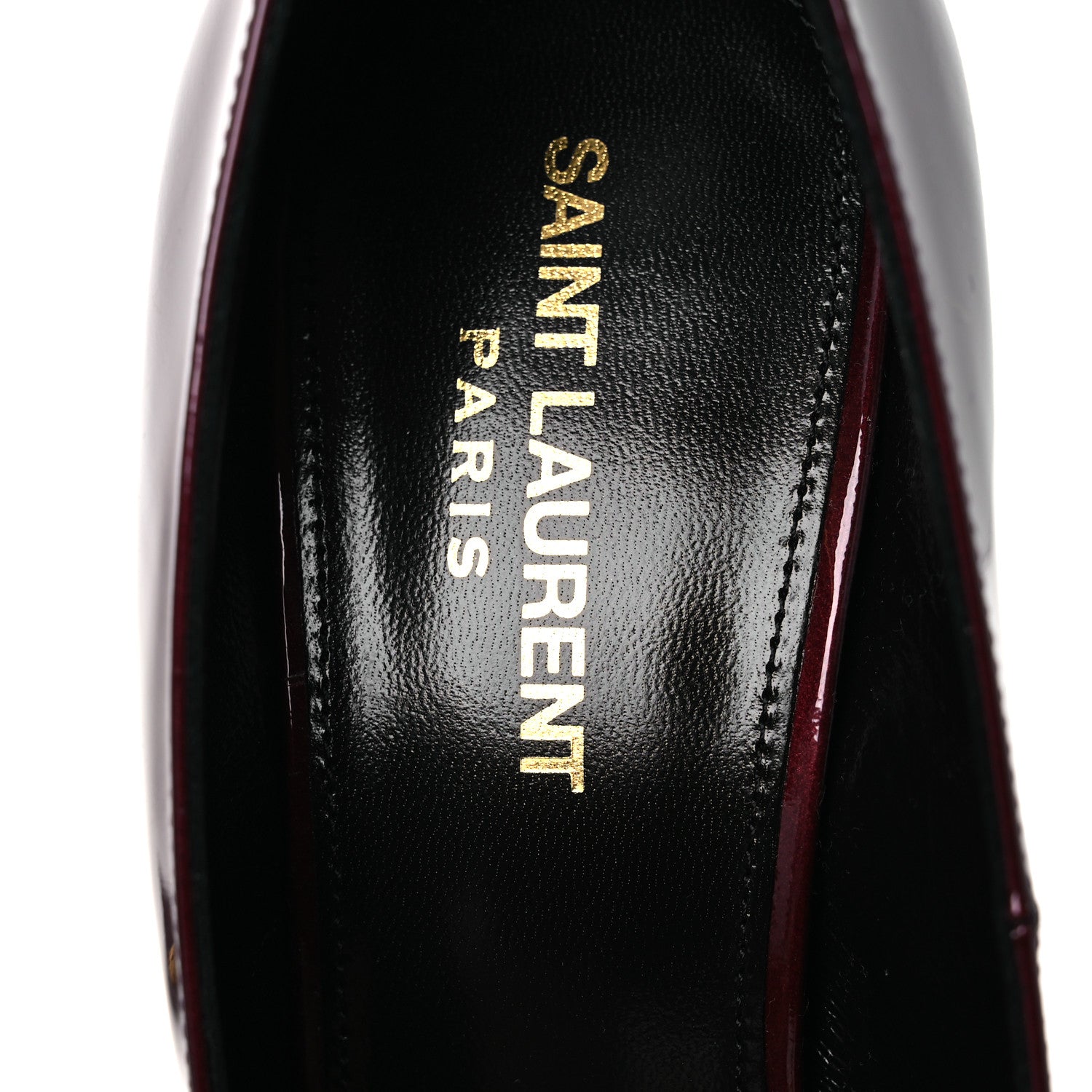 Saint Laurent Patent Silvana 110mm Pumps 38.5 Deep Bordeaux 9 of 11