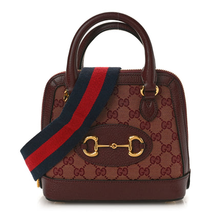 Gucci Monogram Azalea Calfskin Mini Horsebit 1955 Top Handle Bag 1 of 13