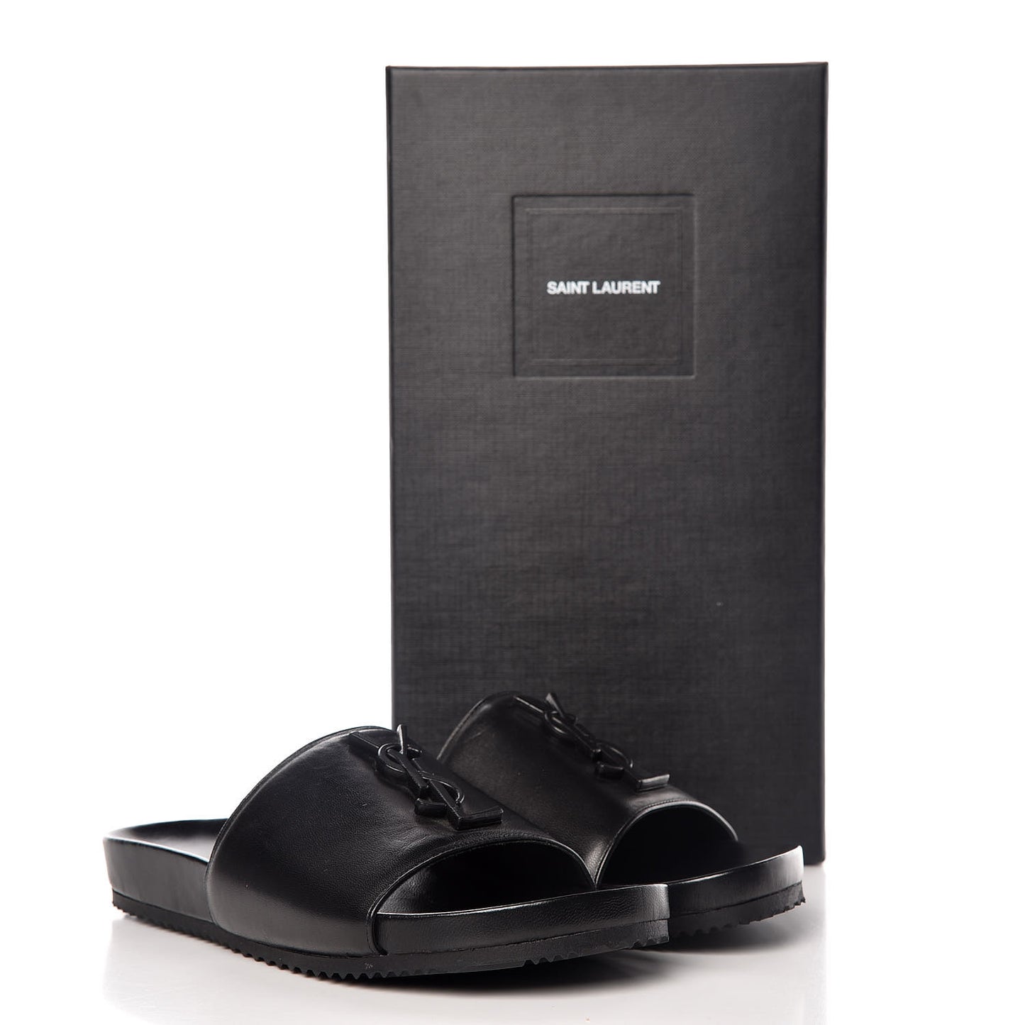 Lambskin Joan Slide Sandals 35.5 Black