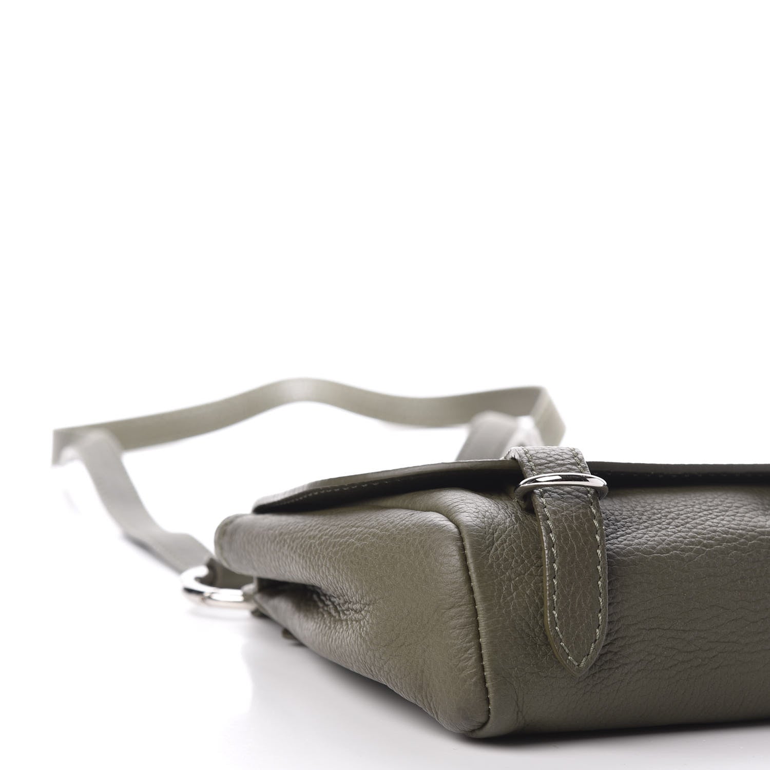 Burberry Soft Grain Calfskin Baby Bridle Saddle Bag Green 7 of 9