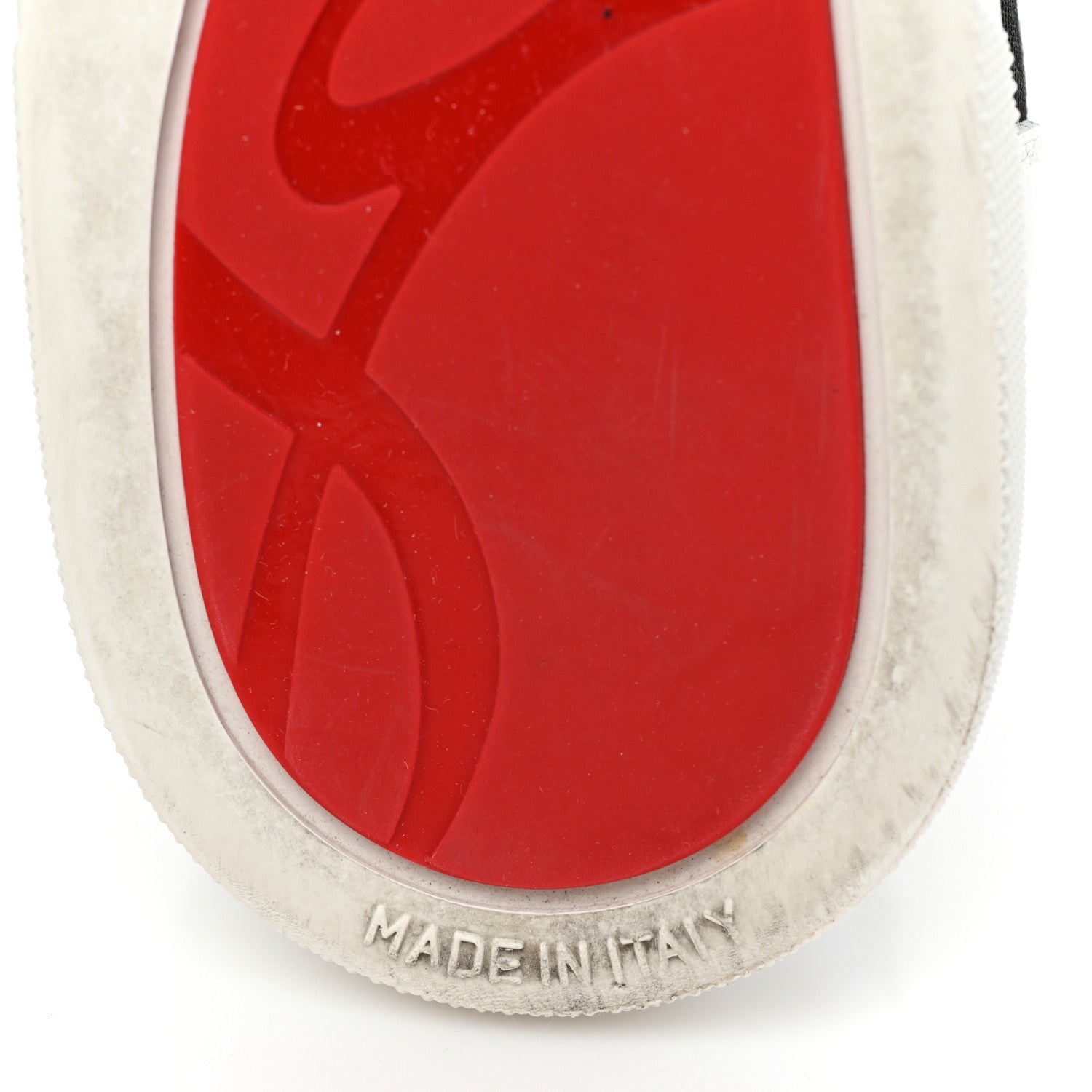 Christian Louboutin Calfskin Elastikid Donna Flat Sneakers 35 Bianco Black 7 of 11