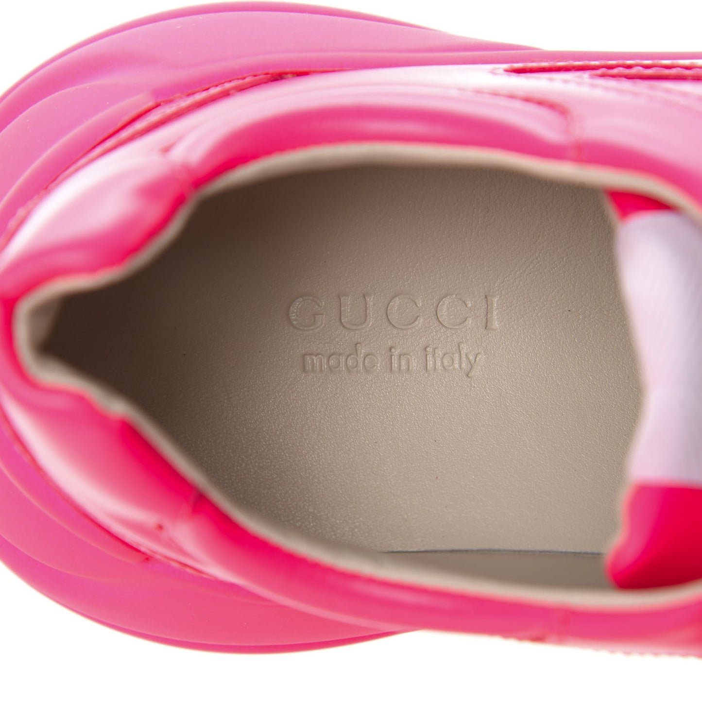 Calfskin Womens Rhyton Sneakers 36.5 Fluo Fuxia