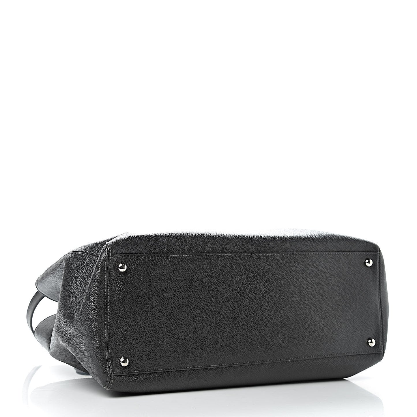 Calfskin Cerf Executive Shopper Tote Dark Grey
