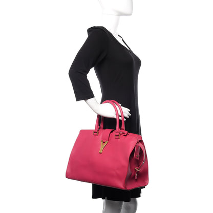 Saint Laurent Calfskin Medium Classic Y Cabas Fuchsia 2 of 10