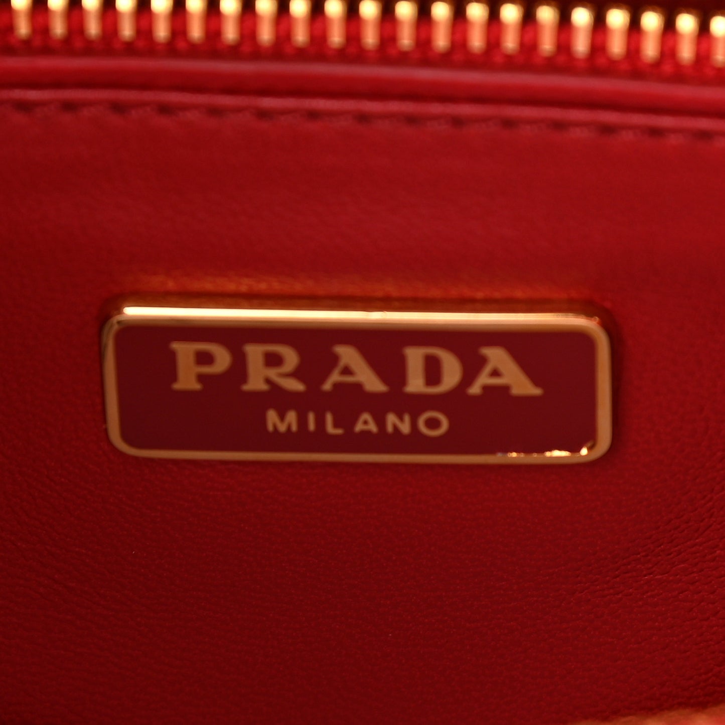 Saffiano Vernice Mini Double Zip Tote Rosso