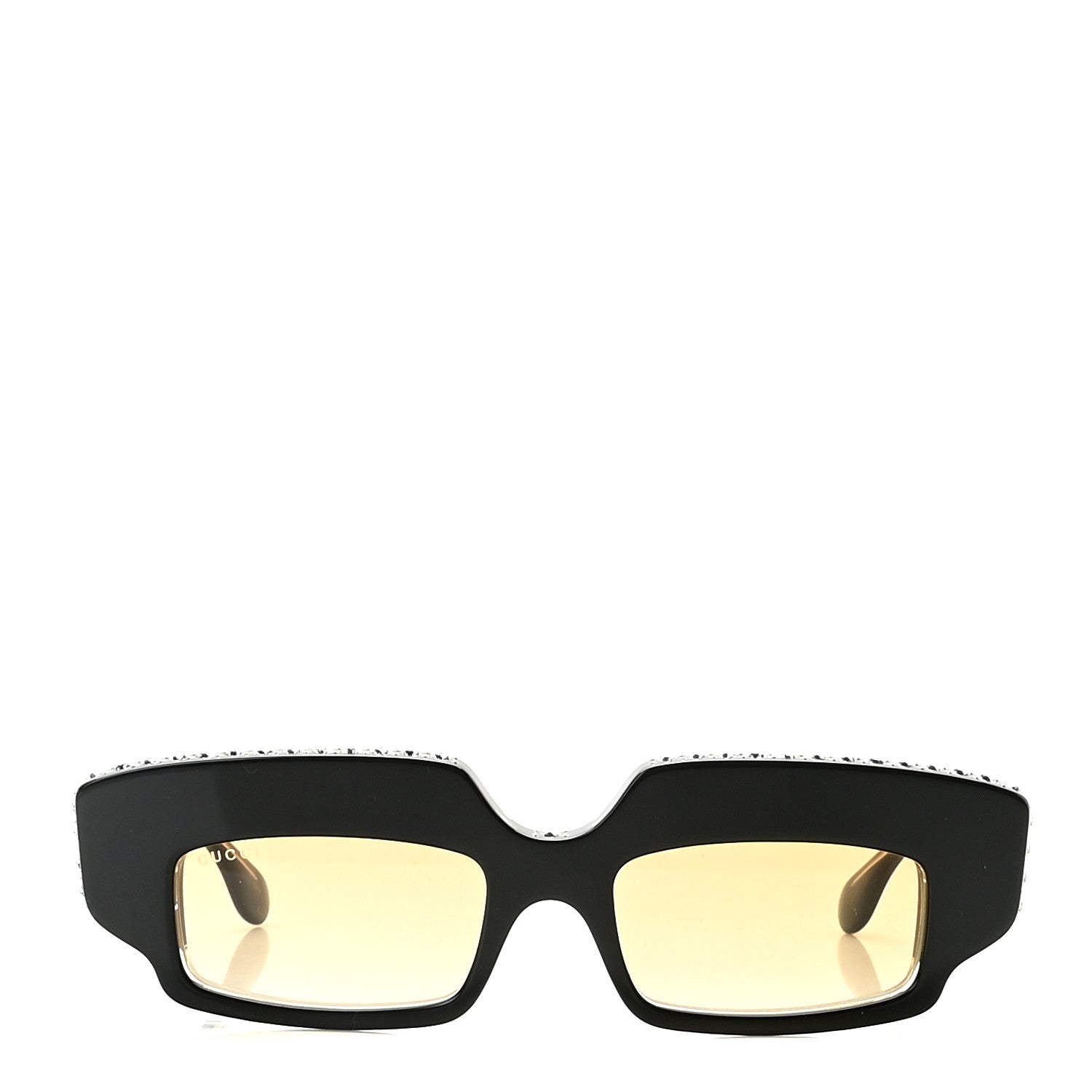 Gucci Acetate Crystal Embellished Sunglasses GG0782S Black Gold 2 of 8