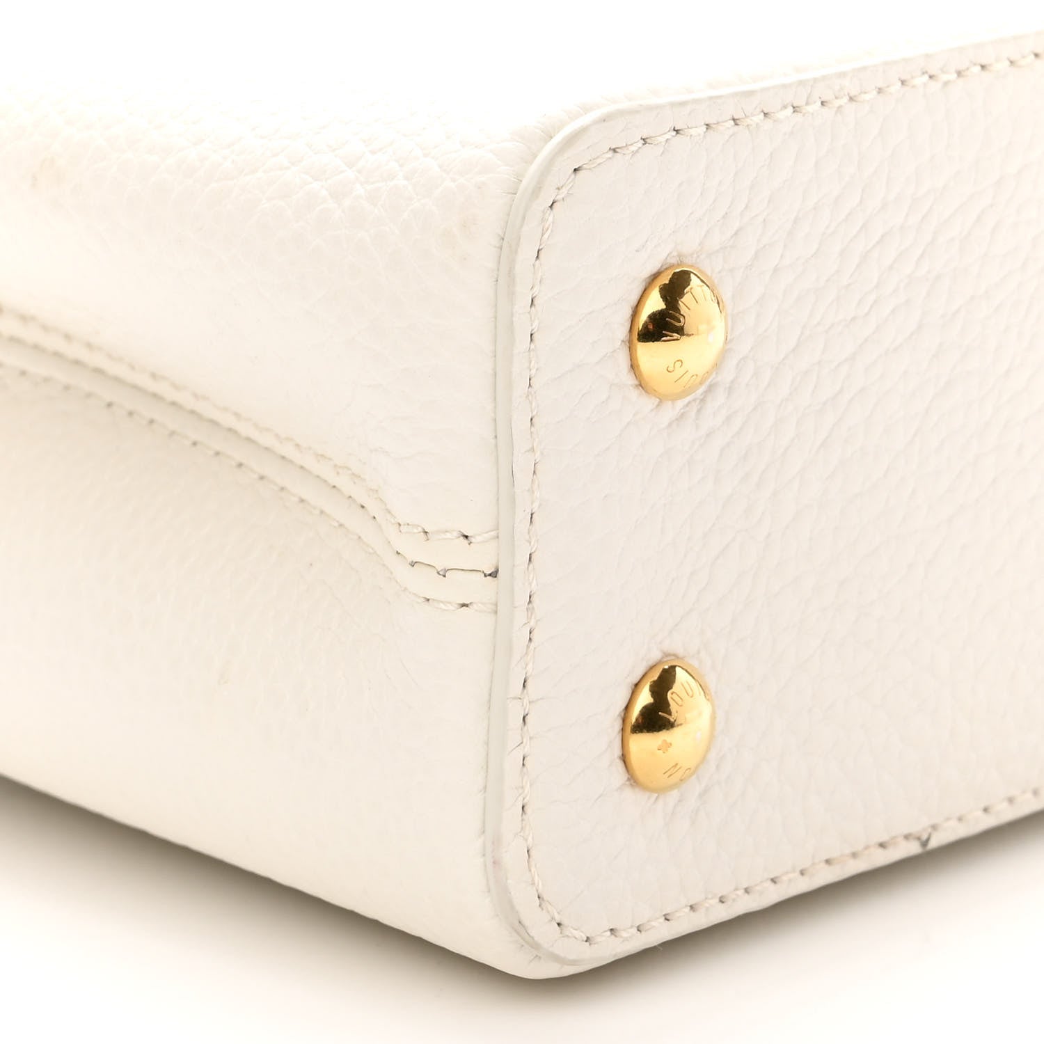 Louis Vuitton Taurillon Ayers Capucines Mini White Snow White 8 of 9