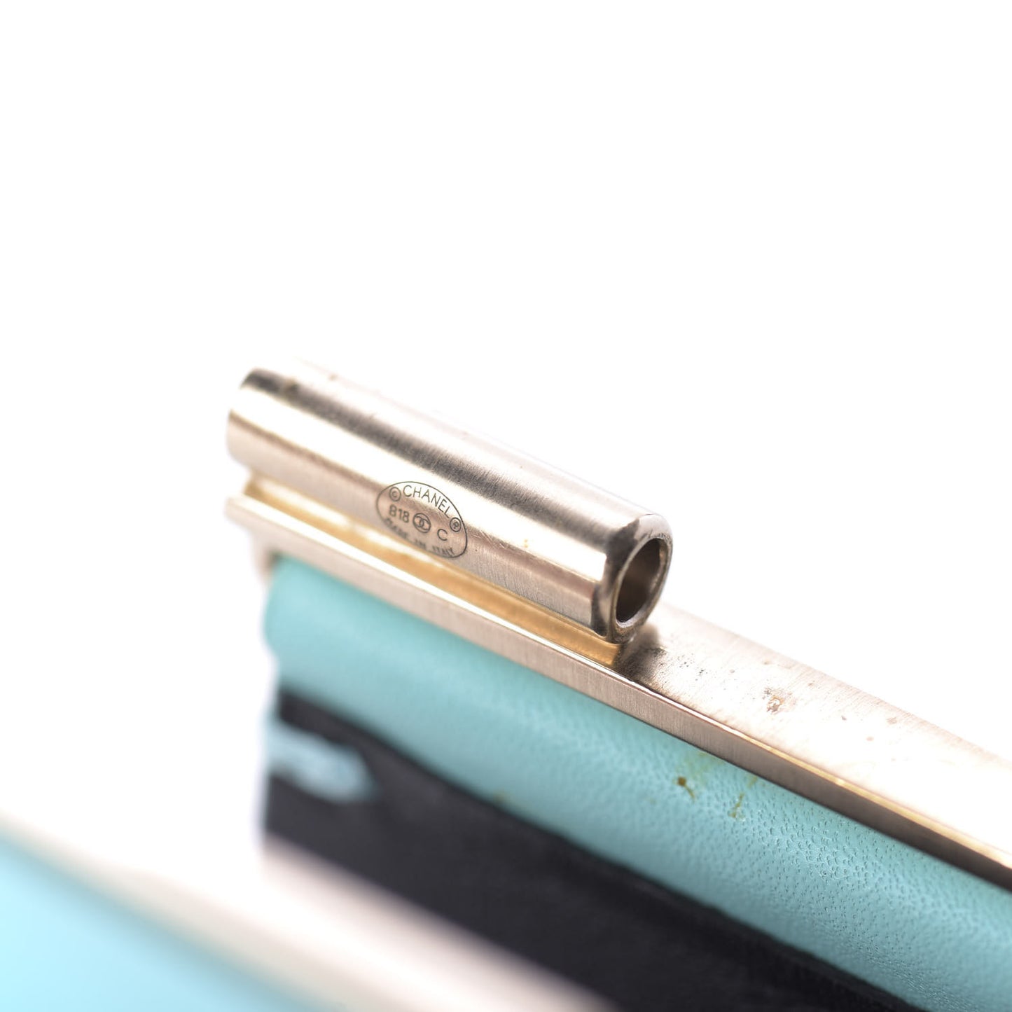 Calfskin CC Wide Cuff Light Green