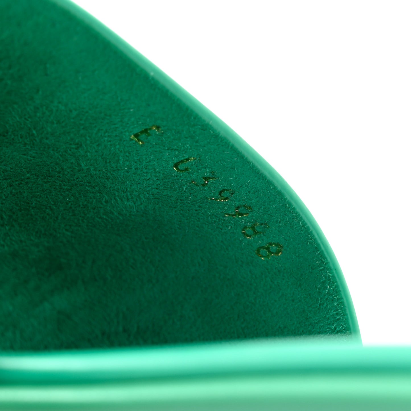 Calfskin Patent Calfskin Logo Mules 41 Green White