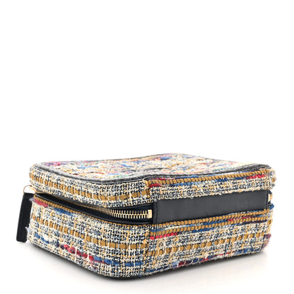 Chanel Tweed Snakeskin Quilted Medium CC Filigree Vanity Case Multicolor 4 of 10