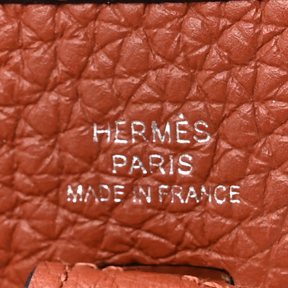 Hermes Taurillon Clemence Maxi Quadrille Evelyne TPM Cuivre Capucine Parme Rouge Duchess 6 of 13