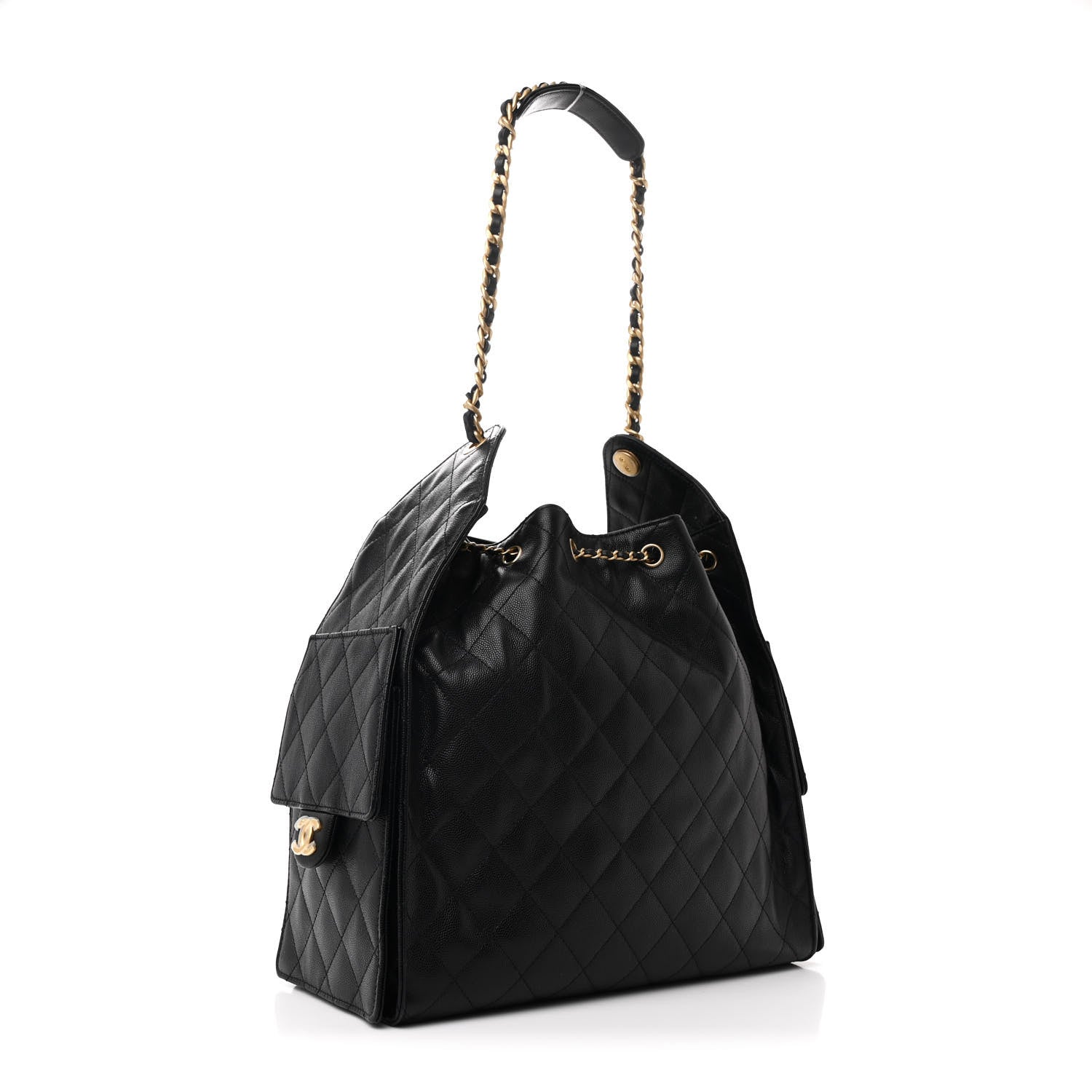 Chanel Caviar Quilted Medium Chanel 25 Handbag Black 4 of 12