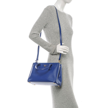 Prada Saffiano Small Galleria Double Zip Tote Royal 2 of 7