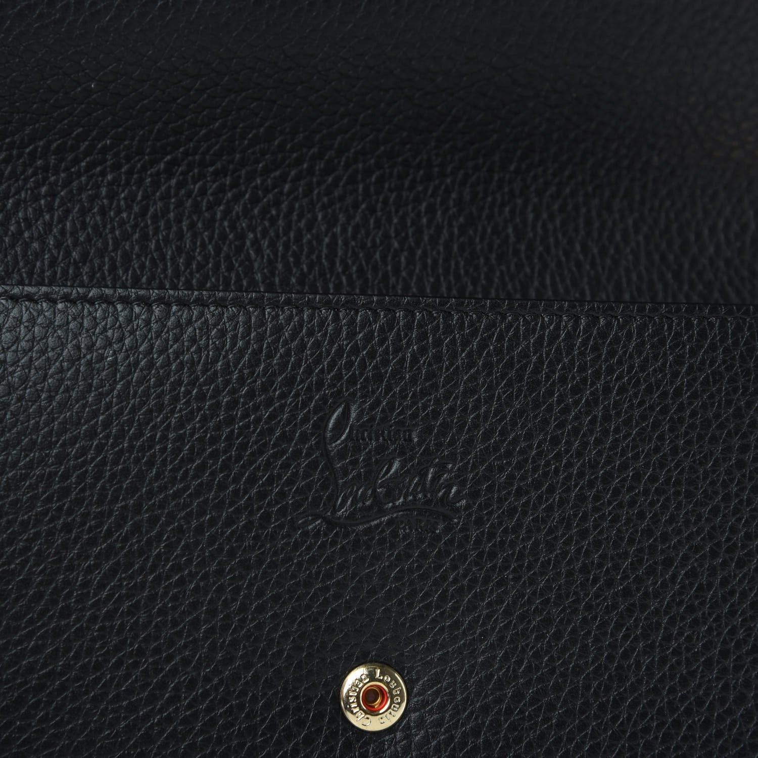Christian Louboutin Calfskin Beaded Loubiclutch Star Chain Wallet Black 8 of 9