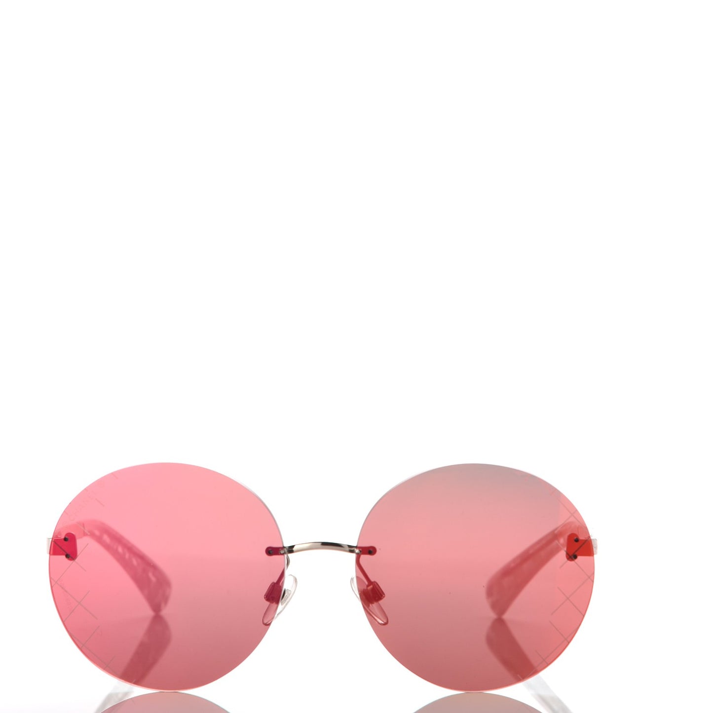 Mirrored Round Sunglasses 4216 Red