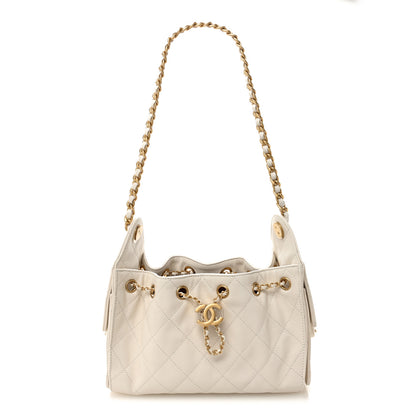 Chanel Caviar Quilted Mini Chanel 25 Handbag White 1 of 10