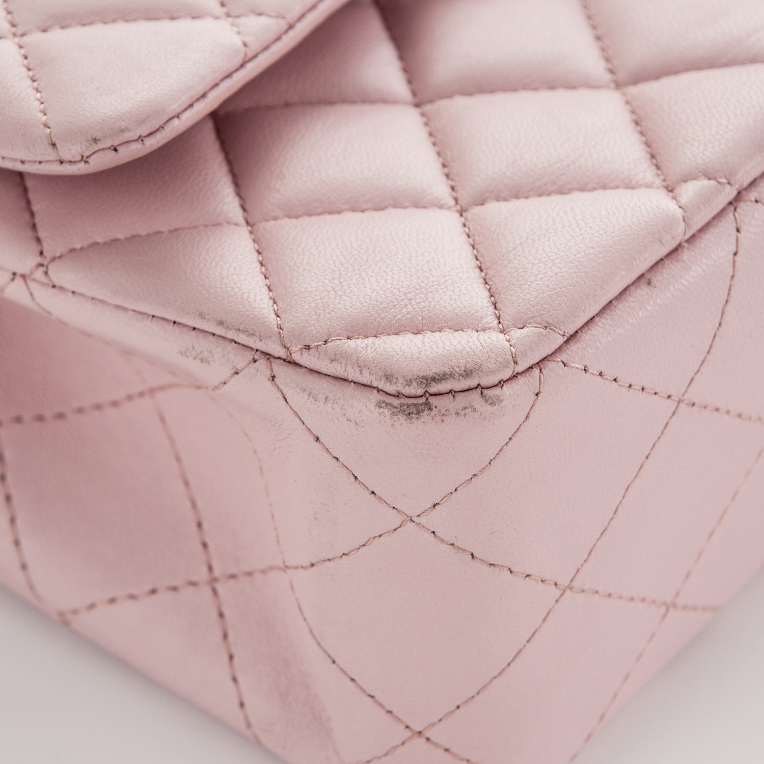 Chanel Lambskin Quilted Medium Double Flap Light Pink 8 of 12