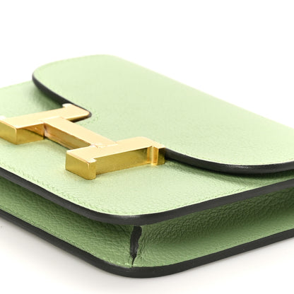 Hermes Evercolor Constance Slim Wallet Vert Criquet 11 of 12