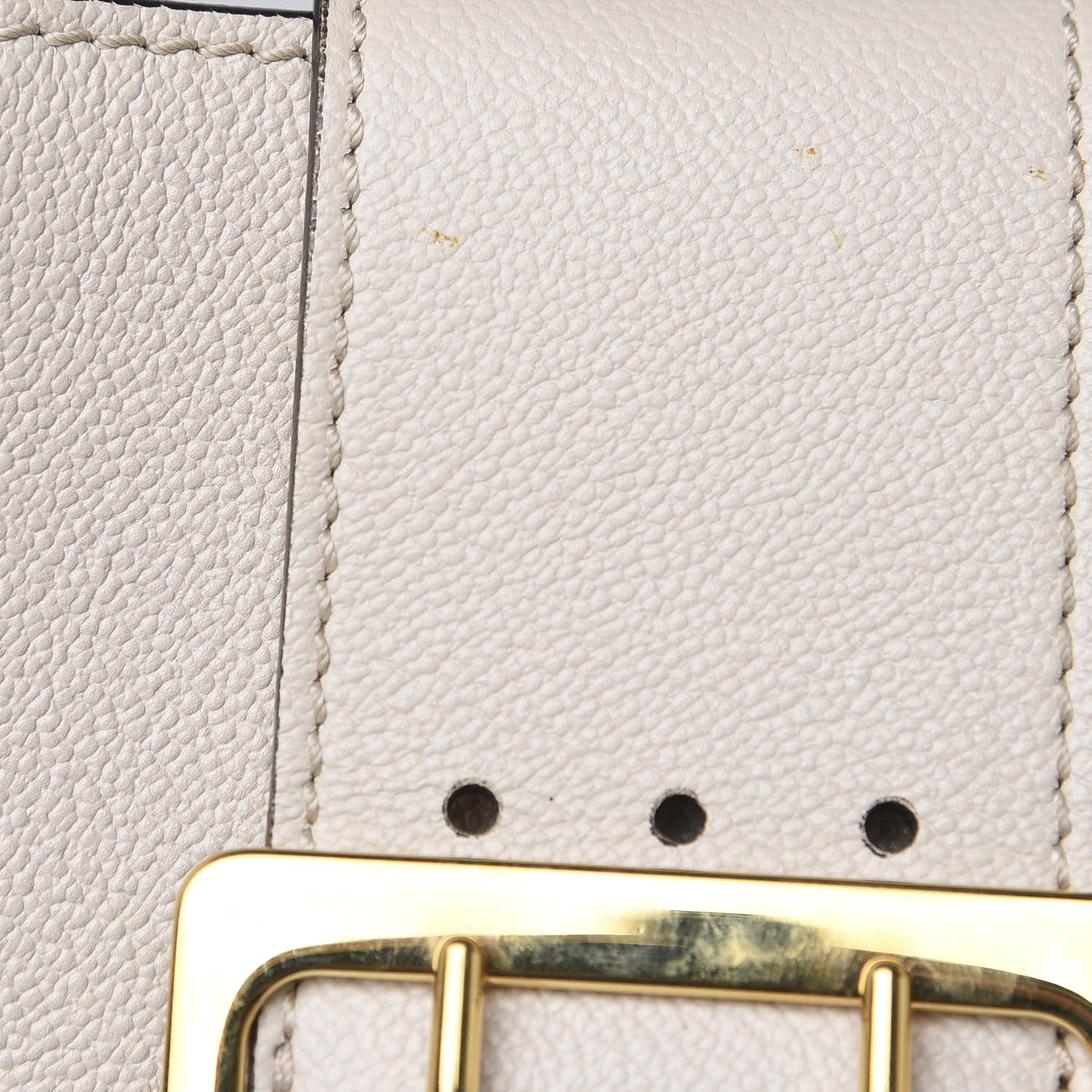 Burberry Soft Grain Calfskin Medium Buckle Tote Limestone 14 of 14