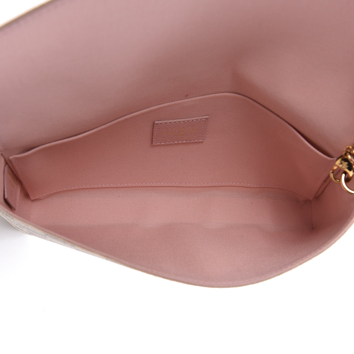 Louis Vuitton Damier Azur Pochette Felicie Chain Wallet Rose Ballerine 6 of 13