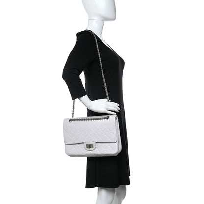 Chanel Aged Calfskin Quilted 50th Anniversary 2.55 Reissue 227 Flap White 2 of 14
