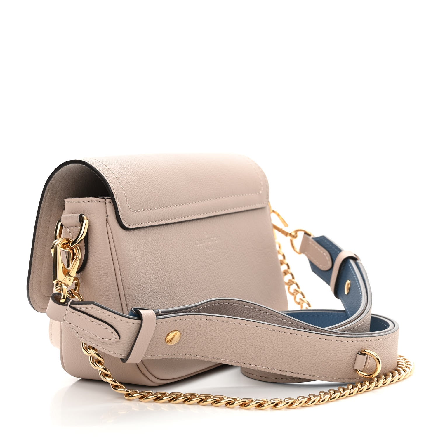 Louis Vuitton Grained Calfskin Lockme Tender Greige 3 of 10