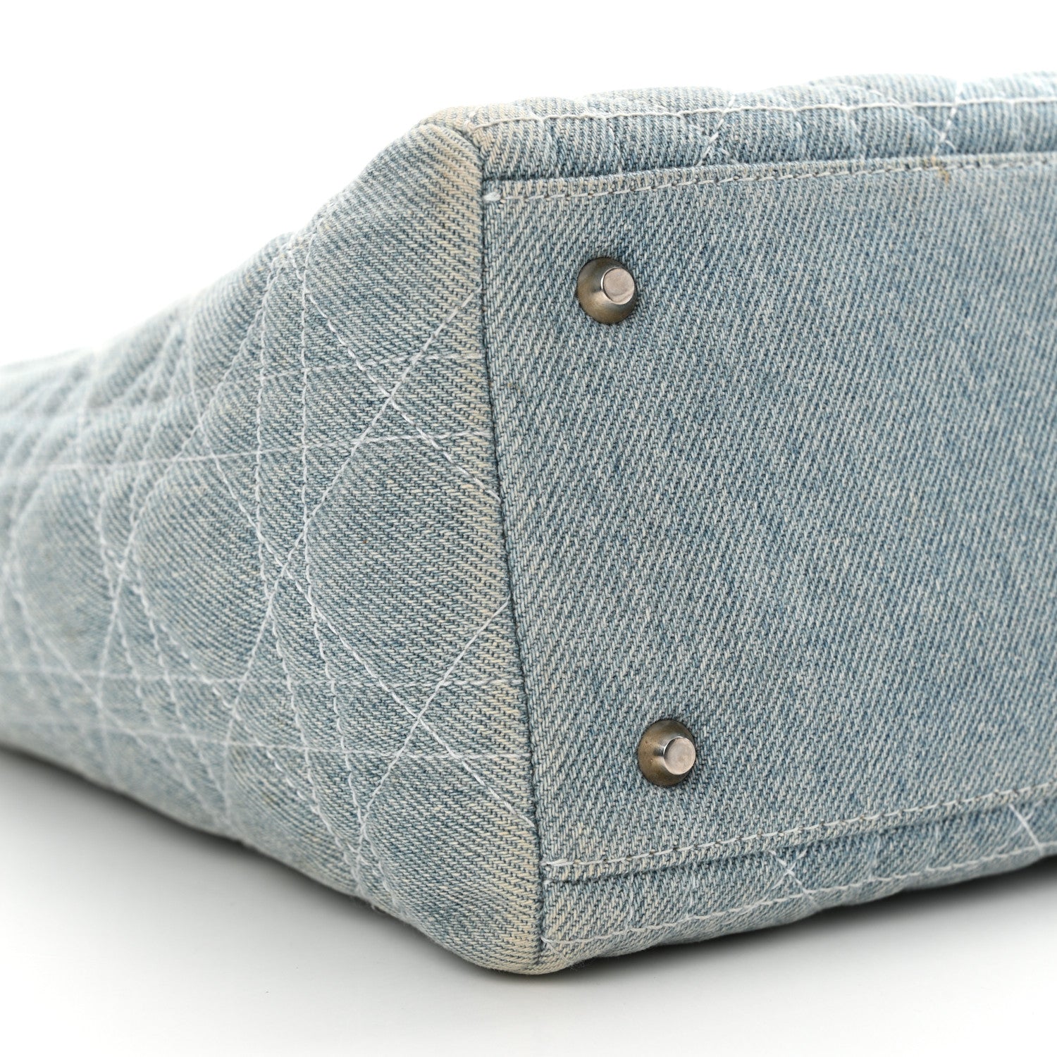 Christian Dior Denim Cannage Medium Lady Dior Light Blue 9 of 12