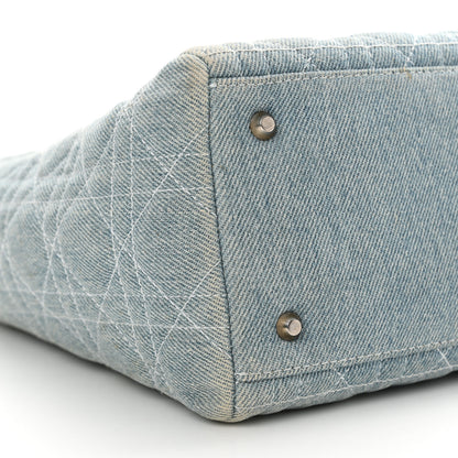 Christian Dior Denim Cannage Medium Lady Dior Light Blue 9 of 12
