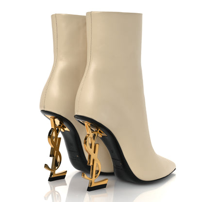 Saint Laurent Calfskin Opyum 110 Ankle Boots 35 Real Beige 4 of 13