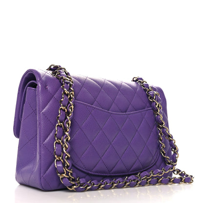 Chanel Caviar Quilted Small Double Flap Purple 3 of 10