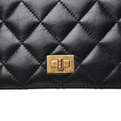 Chanel Aged Calfskin Quilted Reissue Yen Wallet Black 10 of 13