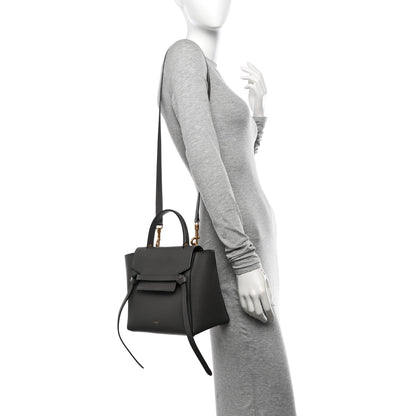 Celine Grained Calfskin Micro Belt Bag Grey 2 of 13