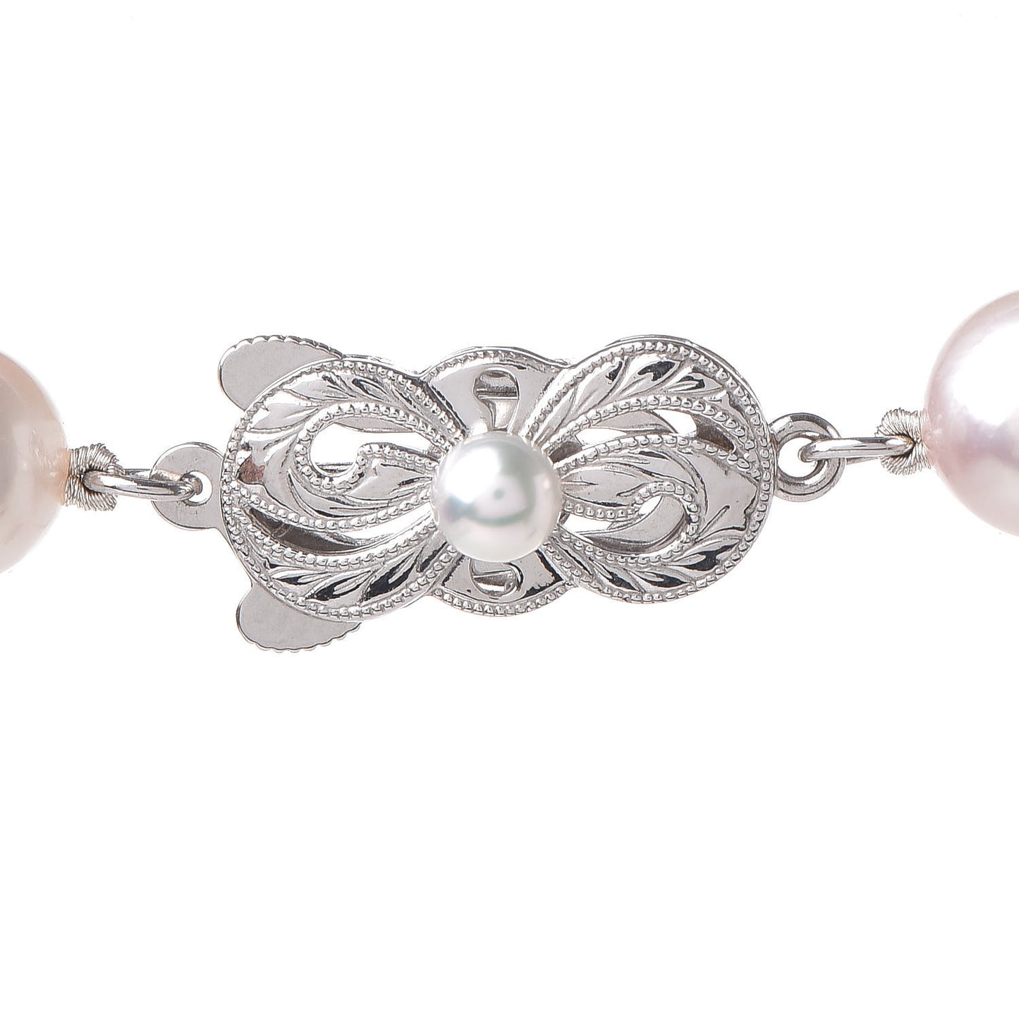 18K White Gold Akoya Pearl 7.5-8mm Strand Necklace