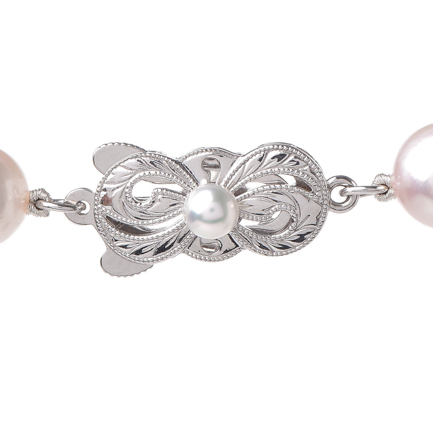 Mikimoto 18K White Gold Akoya Pearl 7.5-8mm Strand Necklace 4 of 5