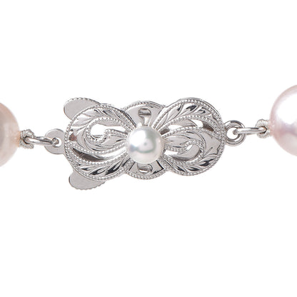 Mikimoto 18K White Gold Akoya Pearl 7.5-8mm Strand Necklace 4 of 5