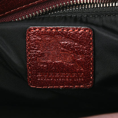 Burberry Nylon Check Tote Burgundy 6 of 11