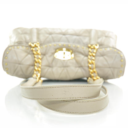Miu Miu Nappa Shopping Pattina Shoulder Bag Calce 6 of 12