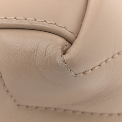 Saint Laurent Calfskin Y Quilted Monogram Small Loulou Chain Satchel Dark Beige 12 of 14