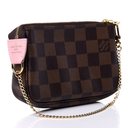 Louis Vuitton Damier Ebene 2020 Christmas Animation Big Wheel Mini Pochette Accessories Rose Ballerine 2 of 4