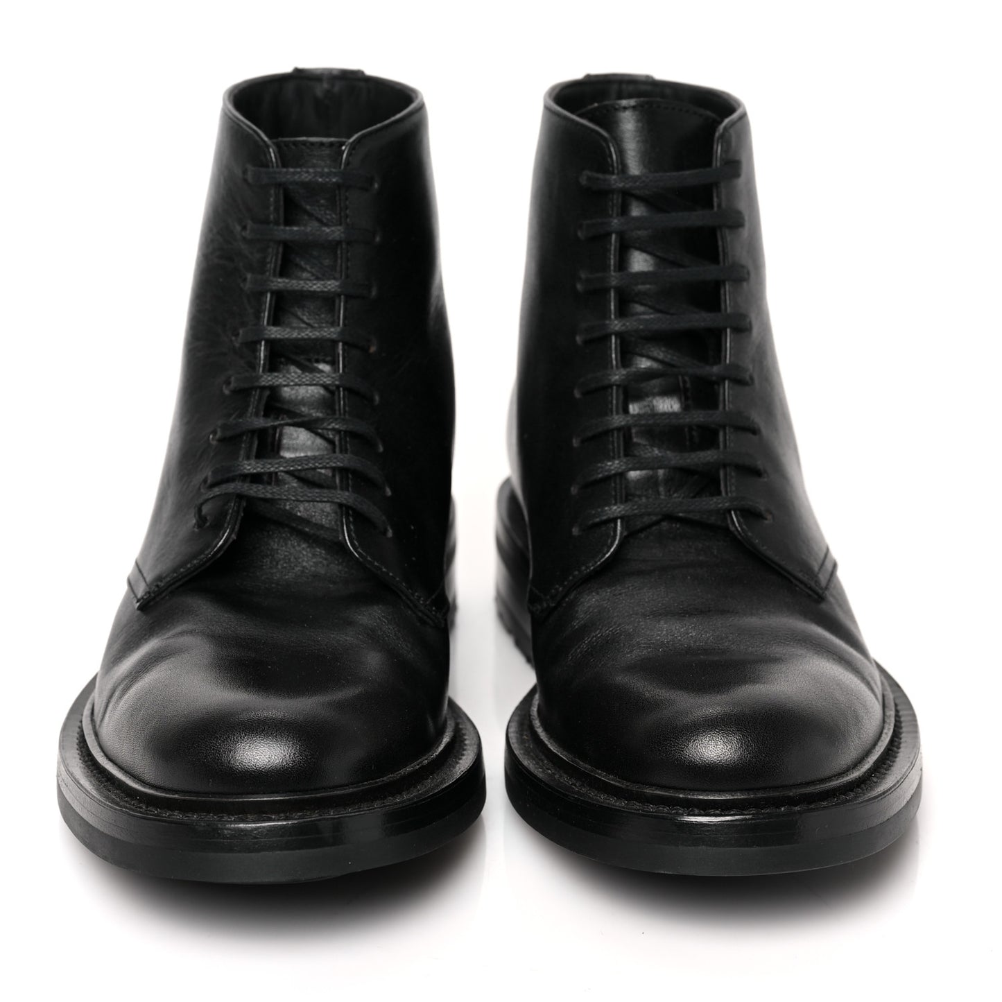 Kangaroo Calfskin Womens Army 20 Lace Up Booties 36 Black