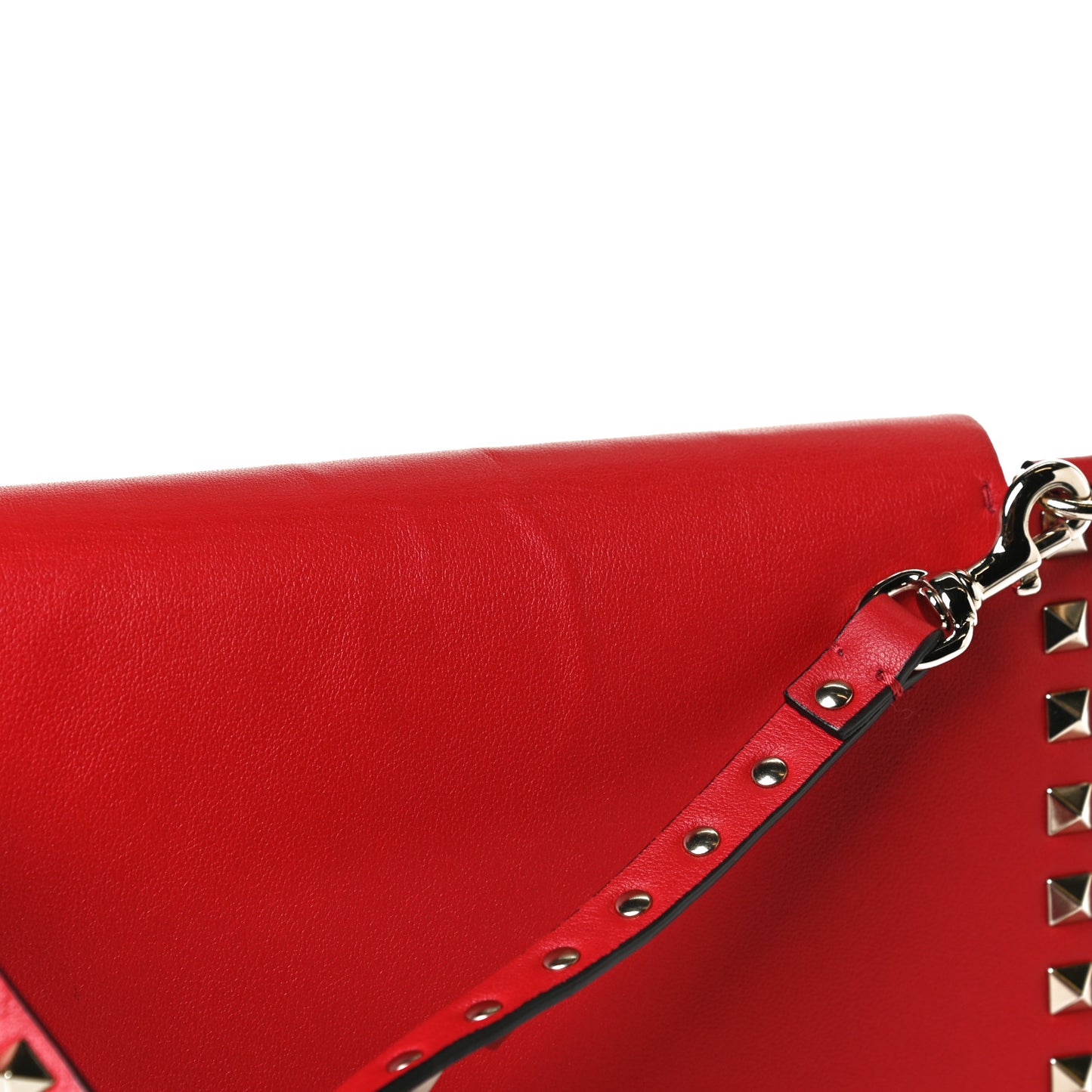 Vitello Rockstud Side Slip Crossbody Rouge Pur