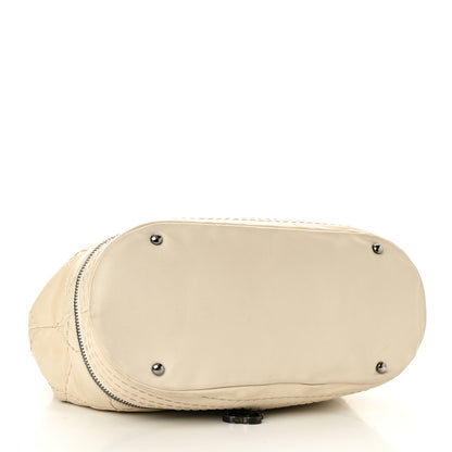 Chanel Lambskin Stitched Expandable Tote White 4 of 10