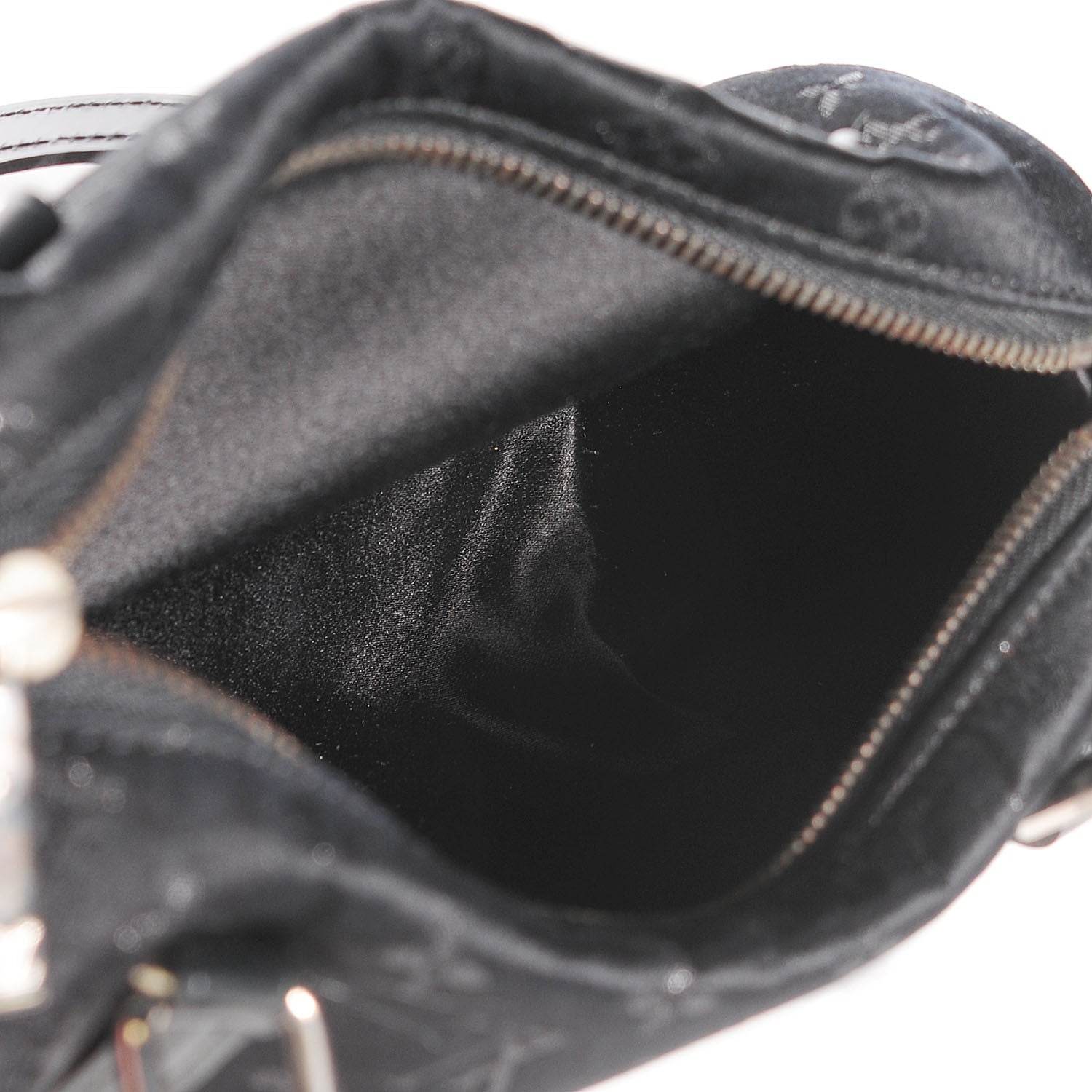 Louis Vuitton Satin Monogram Little Papillon Black 5 of 7