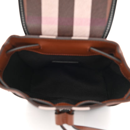 Burberry House Check Canvas Calfskin Micro Backpack Dark Birch Brown 5 of 9