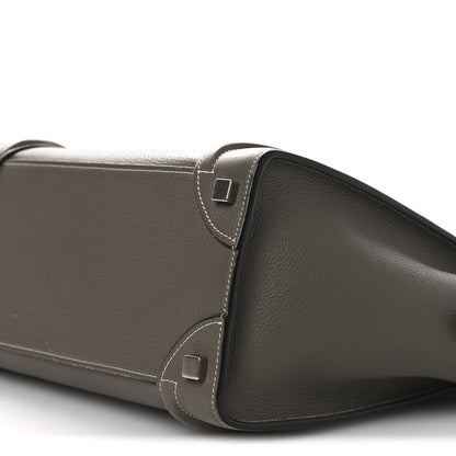 Celine Drummed Calfskin Micro Luggage Souris 11 of 14
